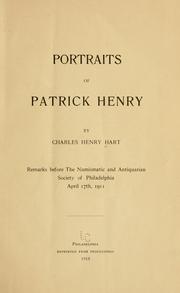 Cover of: Portraits of Patrick Henry by Charles Henry Hart