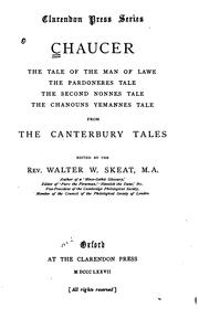 Cover of: The Tale of the Man of lawe by Geoffrey Chaucer
