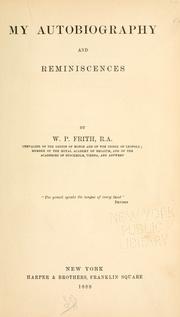 Cover of: My autobiography and reminiscences by William Powell Frith