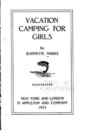 Cover of: Vacation camping for girls