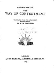 Cover of: The way of contentment by Kaibara, Ekiken