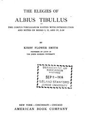 Cover of: The Elegies of Albius Tibullus by Albius Tibullus