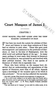 Cover of: Court masques of James I by Mary Sullivan