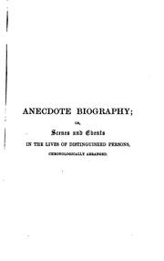 Anecdote biography by John Timbs
