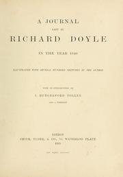 Cover of: A journal kept by Richard Doyle in the year 1840 by Doyle, Richard
