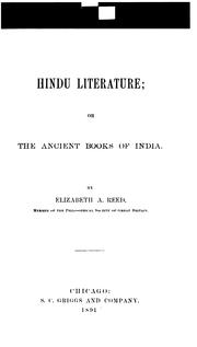 Cover of: Hindu literature: or, The ancient books of India.