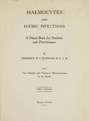 Haemocytes and hæmic infections by Burnham, Frederick W. E.