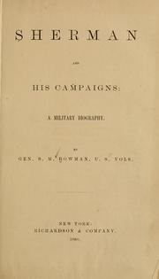 Cover of: Sherman and his campaigns: a military biography.