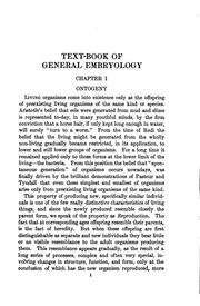 Cover of: A textbook of general embryology