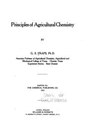 Principles of agricultural chemistry by George Stronach Fraps