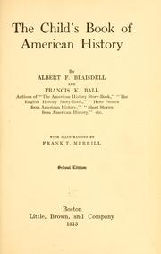 Cover of: The child's book of American history by Albert F. Blaisdell