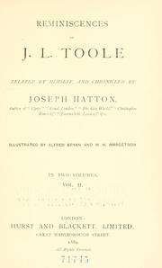 Cover of: Reminiscences of J. L. Toole