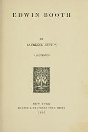 Cover of: Edwin Booth by Laurence Hutton