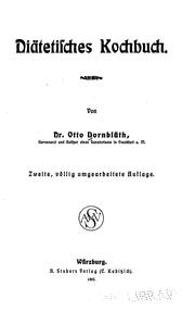 Cover of: Diätetisches kochbuch