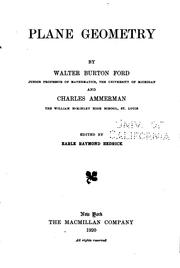Cover of: Plane geometry by Walter Burton Ford