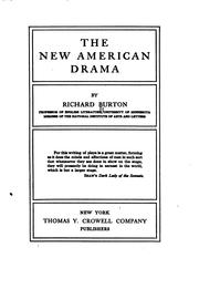 Cover of: The New American drama | Burton, Richard