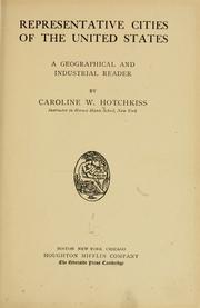 Cover of: Representative cities of the United States by Caroline Woodbridge Hotchkiss