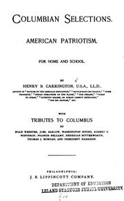Cover of: Columbian selections.: American patriotism. For home and school.