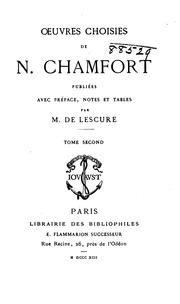 Cover of: œuvres choisies de N. Chamfort