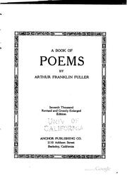A book of poems by Arthur Franklin Fuller