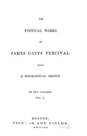 Cover of: The poetical works of James Gates Percival.
