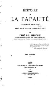 Cover of: Histoire de la papauté pendant le XVe siècle