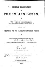 Cover of: General examination of the Indian Ocean
