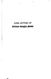 Cover of: Some letters of William Vaughn Moody