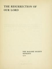 Cover of: The resurrection of Our Lord ...