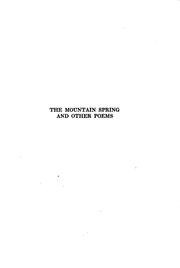 Cover of: mountain spring | Nancy Rebecca Campbell Glass