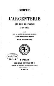 Cover of: Comptes de l'argenterie des rois de France au XIVe siècle