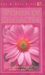 Cover of: Women of character by Lawrence Kimbrough.