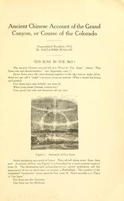 Cover of: Ancient Chinese account of the Grand Canyon: or course of the Colorado.