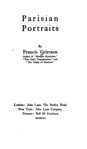 Cover of: Parisian portraits