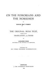 Cover of: On the Fomorians and the Norsemen by Duald Mac Firbis