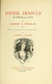 Cover of: Sophie Arnould: actress and wit