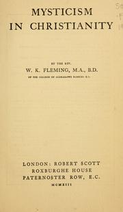 Cover of: Mysticism in Christianity by W. K. Fleming