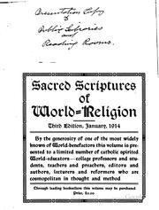 Cover of: Sacred scriptures of world-religion. by Martin K. Schermerhorn