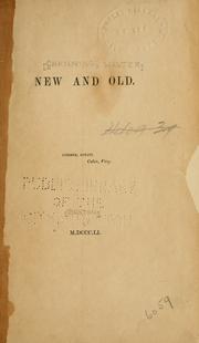 Cover of: New and old ...