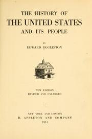 Cover of: The history of the United States and its people by Edward Eggleston