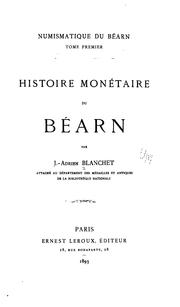 Cover of: Numismatique du Béarn. by Adrien Blanchet