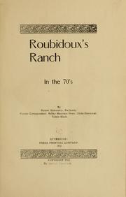 Cover of: Roubidoux's ranch in the 70's