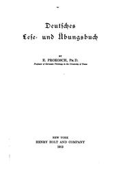 Cover of: Deutsches Lese- und Übungsbuch