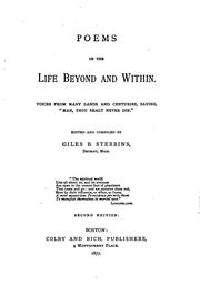 Cover of: Poems of the life beyond and within. by Giles Badger Stebbins