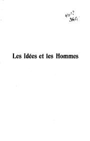 Cover of: Les idées et les hommes by André Beaunier