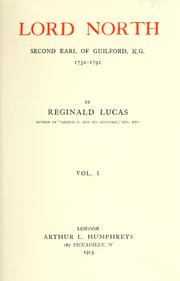 Cover of: Lord North by Reginald Jaffray Lucas