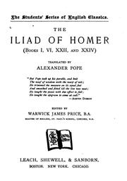 Cover of: The Iliad of Homer (books I, VI, XXII, and XXIV) by Όμηρος, Όμηρος