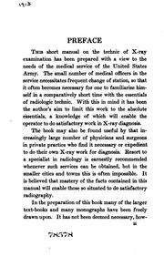 Cover of: manual of X-ray technic | Christie, Arthur Carlisle