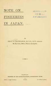 Cover of: Note on fisheries in Japan