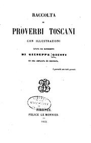 Cover of: Raccolta di proverbi toscani: con illustrazioni